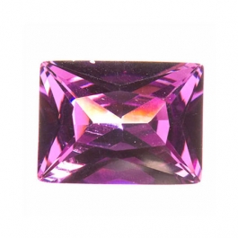 10X8mm Rectangle Amethyst CZ - Pack of 1