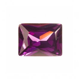 10X8mm Rectangle Light Amethyst CZ - Pack of 1