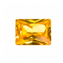 10x8mm Rectangle Golden Yellow CZ - Pack of 1