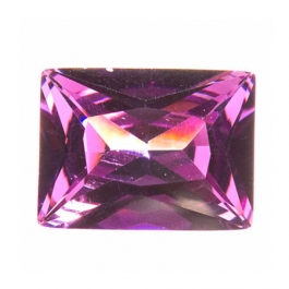 16x12mm Rectangle Amethyst CZ - Pack of 1