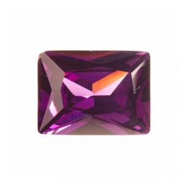 16x12mm Rectangle Light Amethyst CZ - Pack of 1