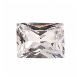 16x12mm Rectangle White CZ - Pack of 1