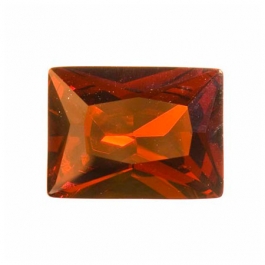 18x13mm Rectangle Garnet CZ  - Pack of 1