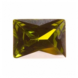 18X13mm Rectangle Olive CZ - Pack of 1