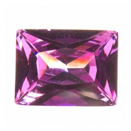 18X13mm Rectangle Amethyst CZ - Pack of 1