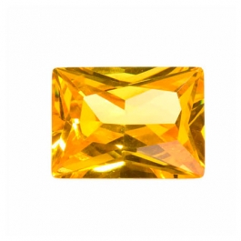 18X13mm Rectangle Golden Yellow CZ - Pack of 1