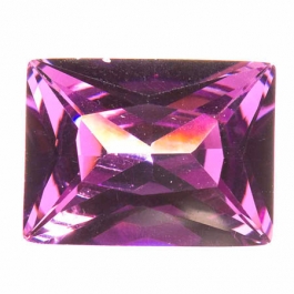 20X15mm Rectangle Amethyst CZ - Pack of 1