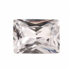20X15mm Rectangle White CZ - Pack of 1
