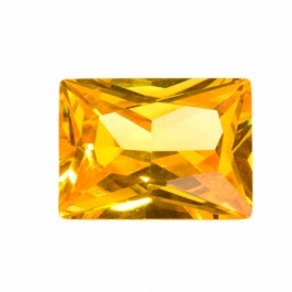 20X15mm Rectangle Golden Yellow CZ - Pack of 1