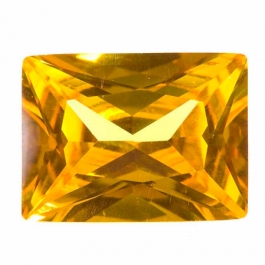 20X15mm Rectangle Yellow CZ - Pack of 1