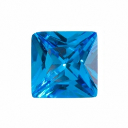 10mm Square Blue CZ - Pack of 1