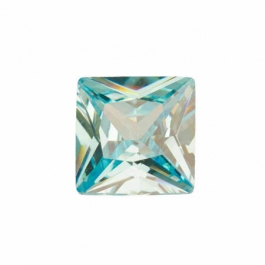 10mm Square Aquamarine CZ - Pack of 1