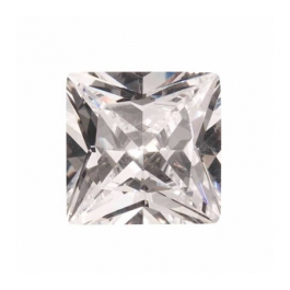 10mm Square White CZ - Pack of 1