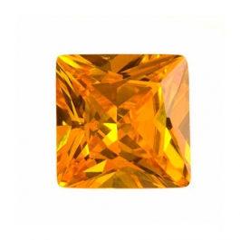 10mm Square Golden Yellow CZ - Pack of 1