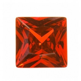 14mm Square Garnet CZ  - Pack of 1