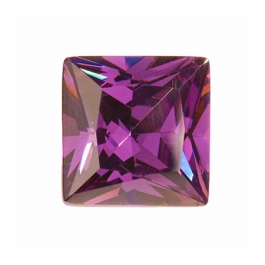 14mm Square Amethyst CZ - Pack of 1