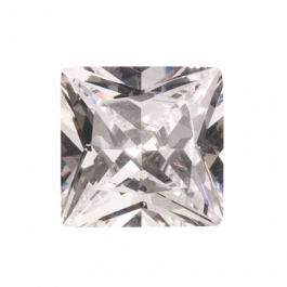 14mm Square White CZ - Pack of 1