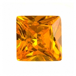 14mm Square Golden Yellow CZ - Pack of 1