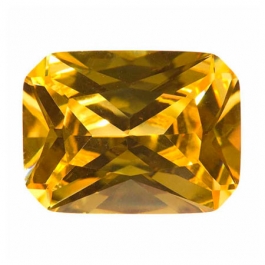 18X13mm Octagon Yellow CZ - Pack of 1