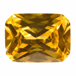 20X15mm Octagon Yellow CZ - Pack of 1
