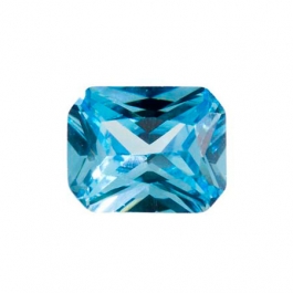 9x7mm Octagon Blue Topaz CZ - Pack of 1