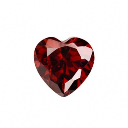 4x4mm Heart Garnet CZ  - Pack of 2