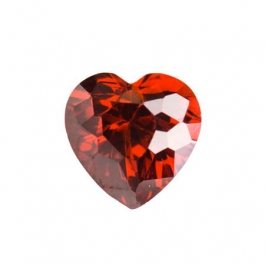 8X8mm Heart Red CZ - Pack of 1
