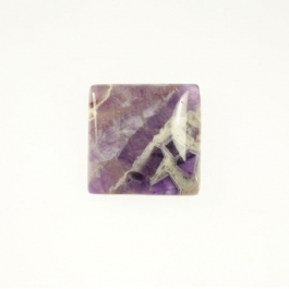 Dog Teeth Amethyst 10mm Square Cabochon - Pack of 2