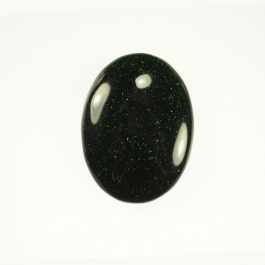 Green Goldstone 10x14mm Oval Cabochon - Pack of 2