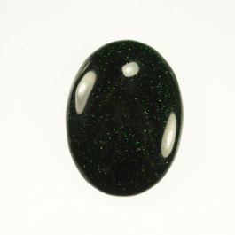 Green Goldstone 13x18mm Oval Cabochon