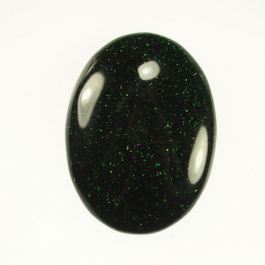 Green Goldstone 18x25mm Oval Cabochon