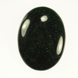 Green Goldstone 22x30mm Oval Cabochon - Pack of 1