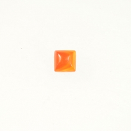 Matte Carnelian 6mm Square Cabochon - Pack of 2