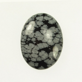 Snowflake Obsidian 10x14mm Oval Cabochon - Pack of 2