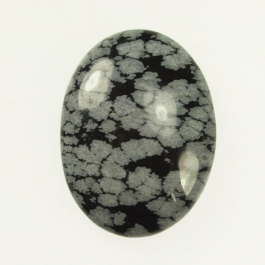 Snowflake Obsidian 18x25mm Oval Cabochon