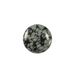 Snowflake Obsidian 10mm Round Cabochon - Pack of 2