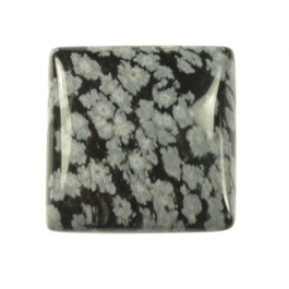 Snowflake Obsidian 25mm Square Cabochon