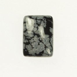 Snowflake Obsidian 10x14mm Rectangle Cabochon - Pack of 2
