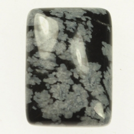 Snowflake Obsidian 30x40mm Rectangle Cabochon