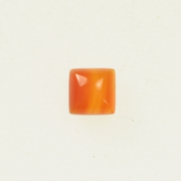 Carnelian 6mm Square Cabochon - Pack of 2