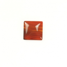 Carnelian 10mm Square Cabochon - Pack of 2