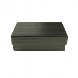 3 1/16 X 2 1/8 X 1 Inch Black Pinstripe Jewelry Box - Pack of 3