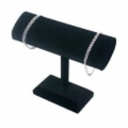 T-Bar (Oval) Black Velvet Bracelet Display