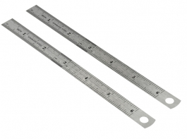 6 Inch Steel Ruler Set of 2