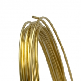 21 Gauge Round Half Hard Yellow Brass Wire