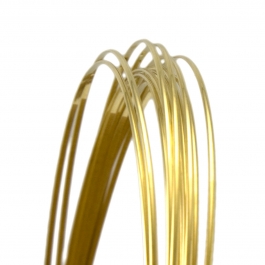 21 Gauge Half Round Half Hard Yellow Brass Wire