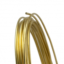 24 Gauge Round Dead Soft Yellow Brass Wire
