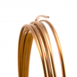 Copper Half Round Rings - 14g 21/128 - perfect for spiral