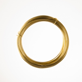 12 Gauge Yellow Anodized Aluminum Wire - 39ft