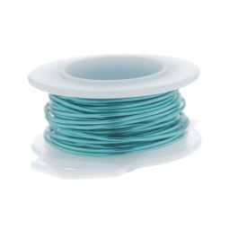 24 Gauge Round Silver Plated Pacific Blue Copper Craft Wire - 30 ft